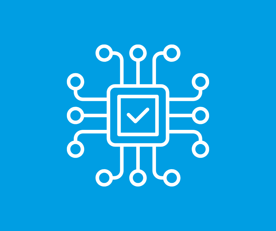 Piktogramm eines digitalen Systems zur Analyse und Bewertung von Logistikprozessen.